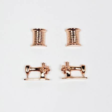 Thread & Machine Earring Set Of 2 Rose Gold