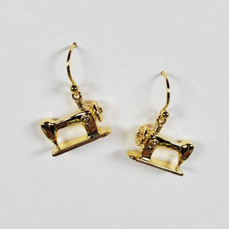 Machine Drop Earrings Gold