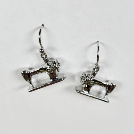 Machine Drop Earrings Silver