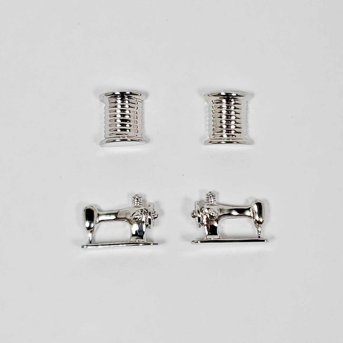 Thread & Machine Earring Set Of 2 Silver