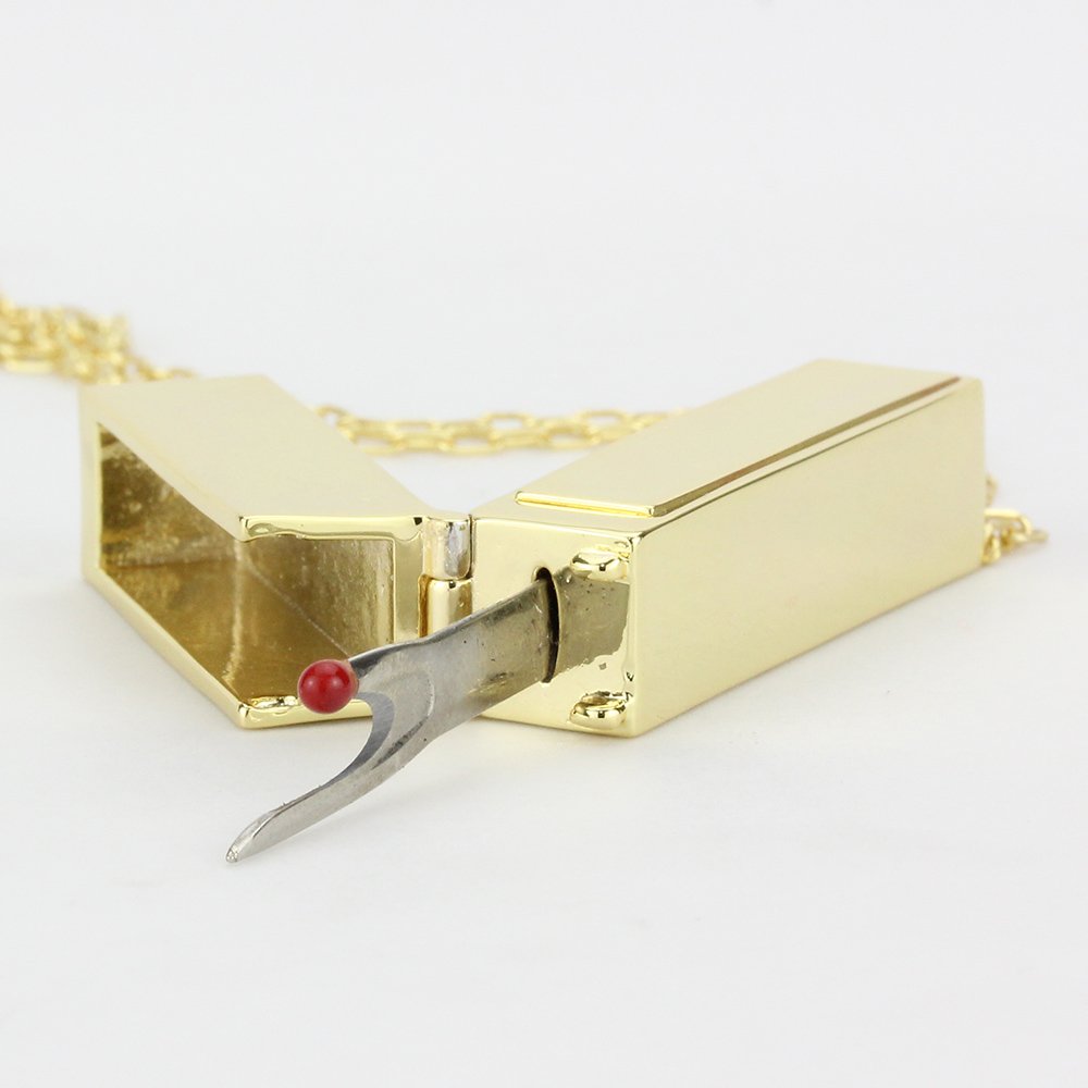 Seam Ripper Necklace Gold