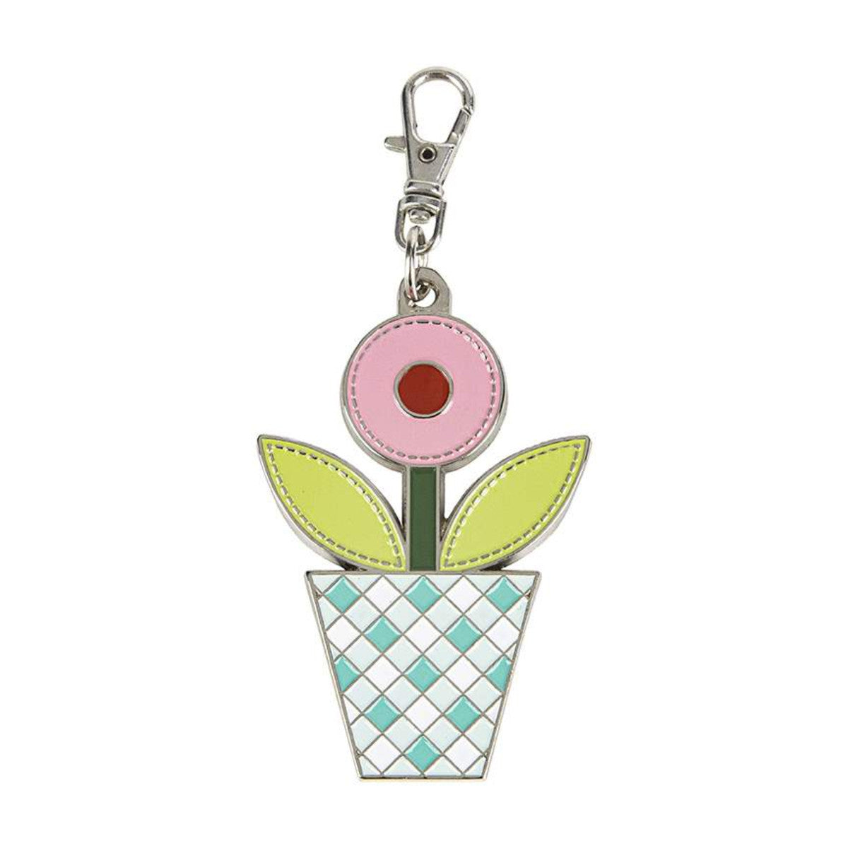 Lori Holt Enamel Happy Charm Gingham Garden