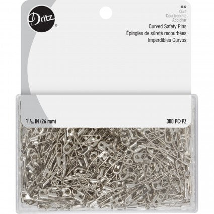 Curved Safety Pins - 50pc - All About Fabrics