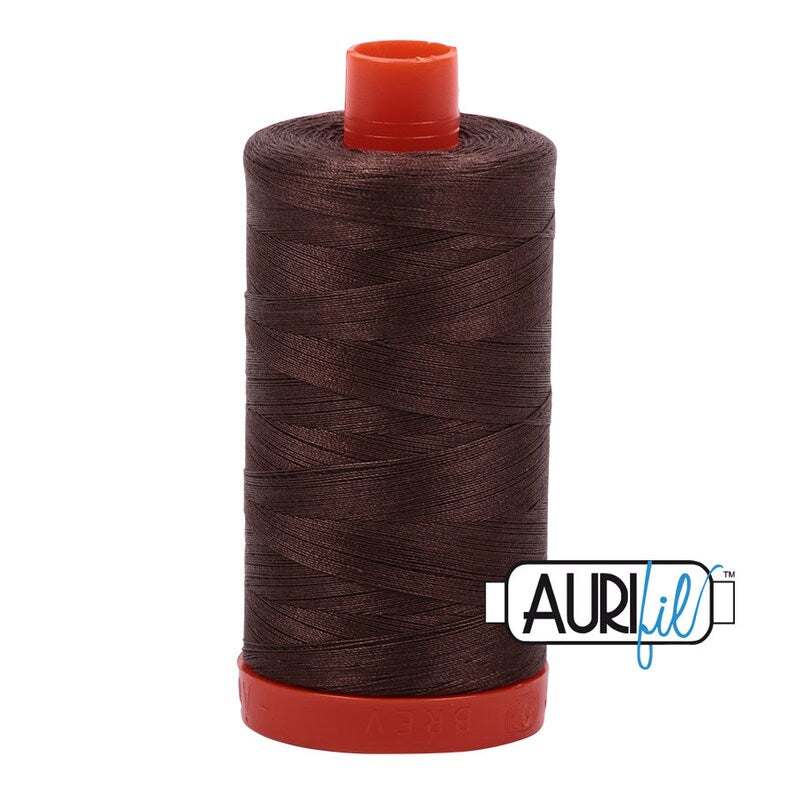 Aurifil 50WT - Light Beige White, Solid - Mako Cotton Thread - 1422 Yards  Each
