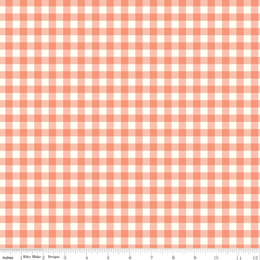 Pink and White 10 cm Gingham Wallpaper